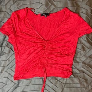 Red crop top